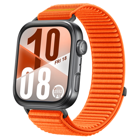 Strap-it® Strap-it Huawei Watch Fit 4 nylon wave bandje (oranje) Strap-it® Strap-it Huawei Watch Fit 4 nylon wave bandje (oranje)