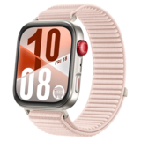 Strap-it® Huawei Watch Fit 4 nylon wave bandje (lichtroze)