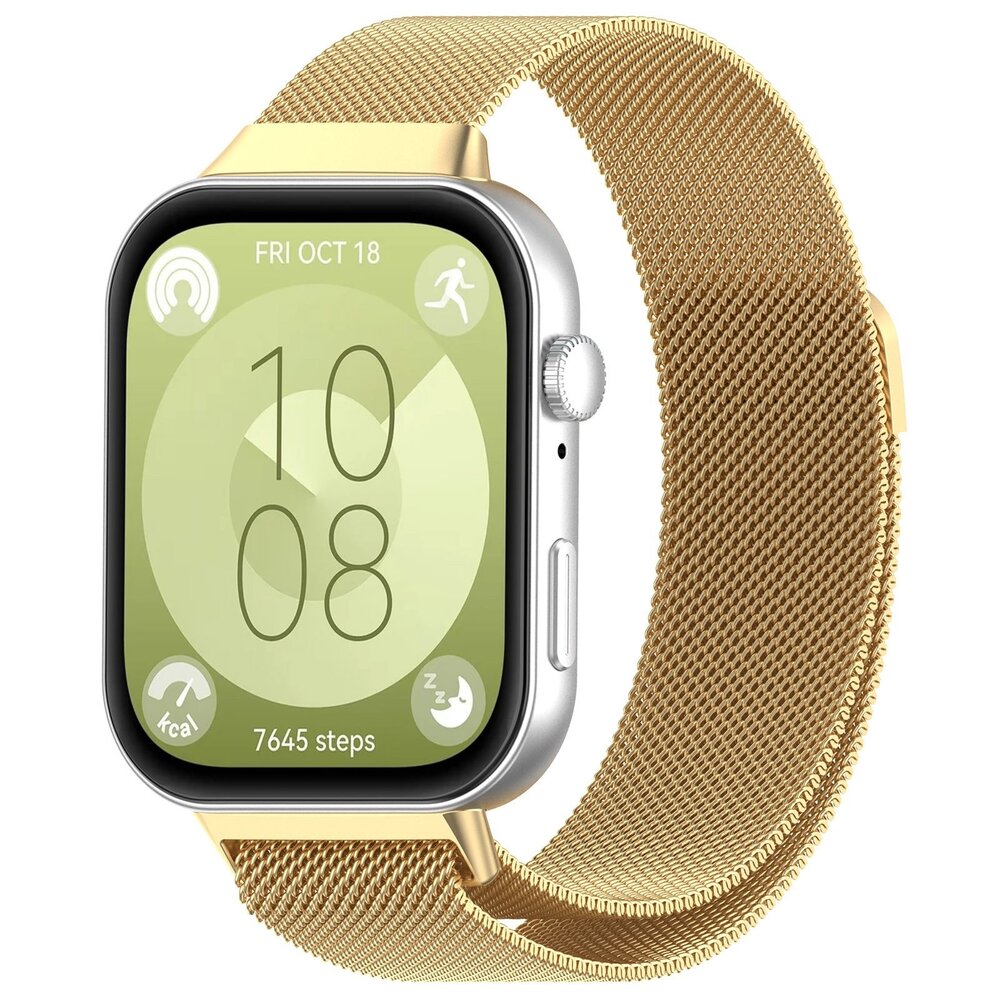 Strap-it® Strap-it Huawei Watch Fit 4 Milanese band (goud)