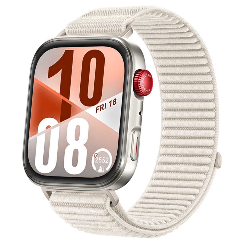 Strap-it® Strap-it Huawei Watch Fit 4 Pro nylon wave bandje (sterrenlicht)