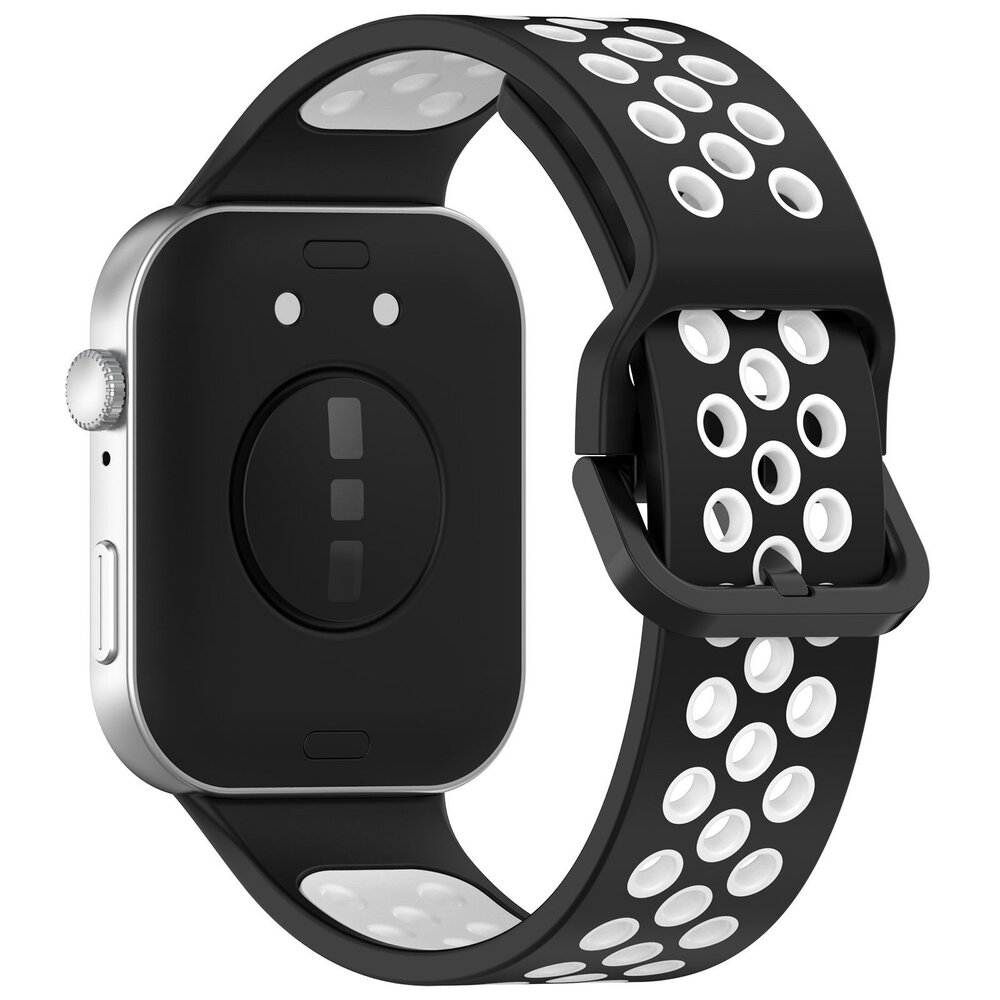 Strap-it® Strap-it Huawei Watch Fit 4 Pro sport bandje (zwart/wit)