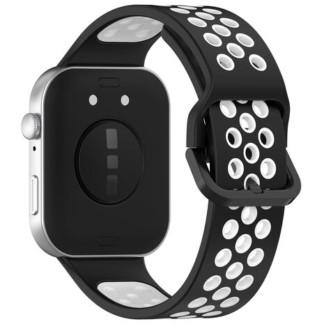 Strap-it® Strap-it Huawei Watch Fit 4 Pro sport bandje (zwart/wit)