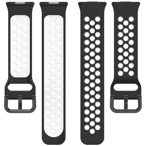 Strap-it® Strap-it Huawei Watch Fit 4 Pro sport bandje (zwart/wit)