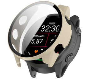 Strap-it® Garmin Forerunner 570 - 42mm hard case met glas (beige) Strap-it® Garmin Forerunner 570 - 42mm hard case met glas (beige)