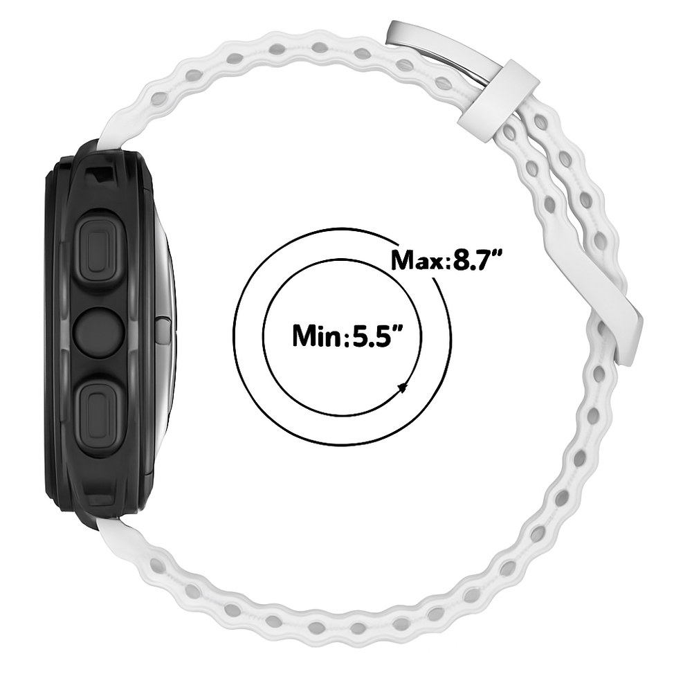 Strap-it® Strap-it Samsung Galaxy Watch Ultra Ocean bandje (wit)