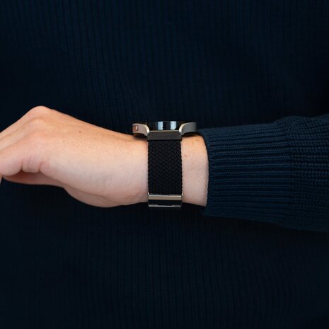 Bandz Bandz Suunto Run gevlochten nylon band (zwart)