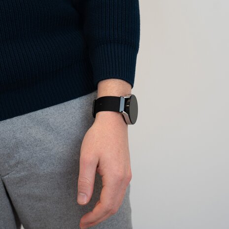 Bandz Bandz Suunto Run nylon band met gesp (zwart)