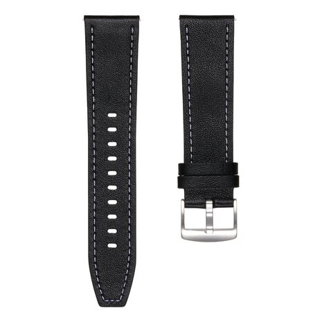 Strap-it® Strap-it Suunto Run 'one push' leren bandje (zwart)
