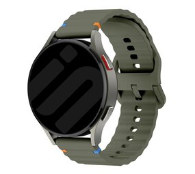 Strap-it® Suunto Race (S) wave siliconen bandje (legergroen)