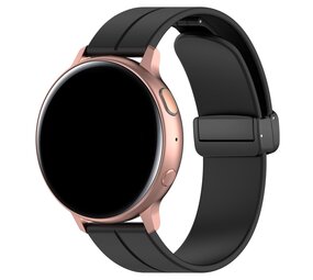 Strap-it® Suunto Run D-buckle siliconen bandje (zwart)