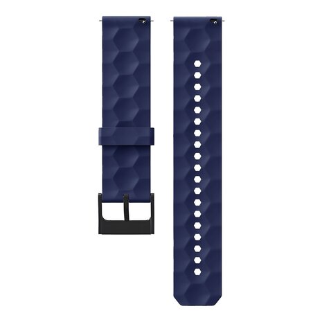 Strap-it® Strap-it Suunto Run silicone hexa band (donkerblauw)