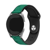 Strap-it® Suunto Run leren hybrid bandje (groen)