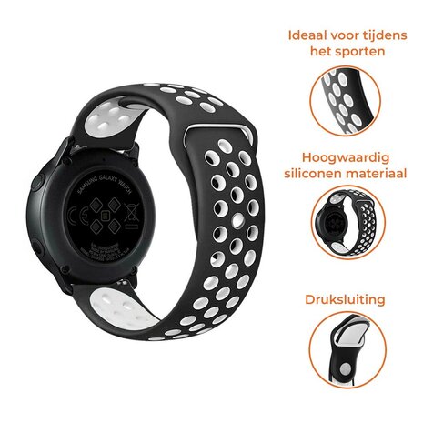 Strap-it® Strap-it Suunto Run sport band (zwart/wit)