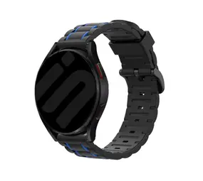 Strap-it® Suunto Run sport gesp band (zwart/blauw) Strap-it® Suunto Run sport gesp band (zwart/blauw)
