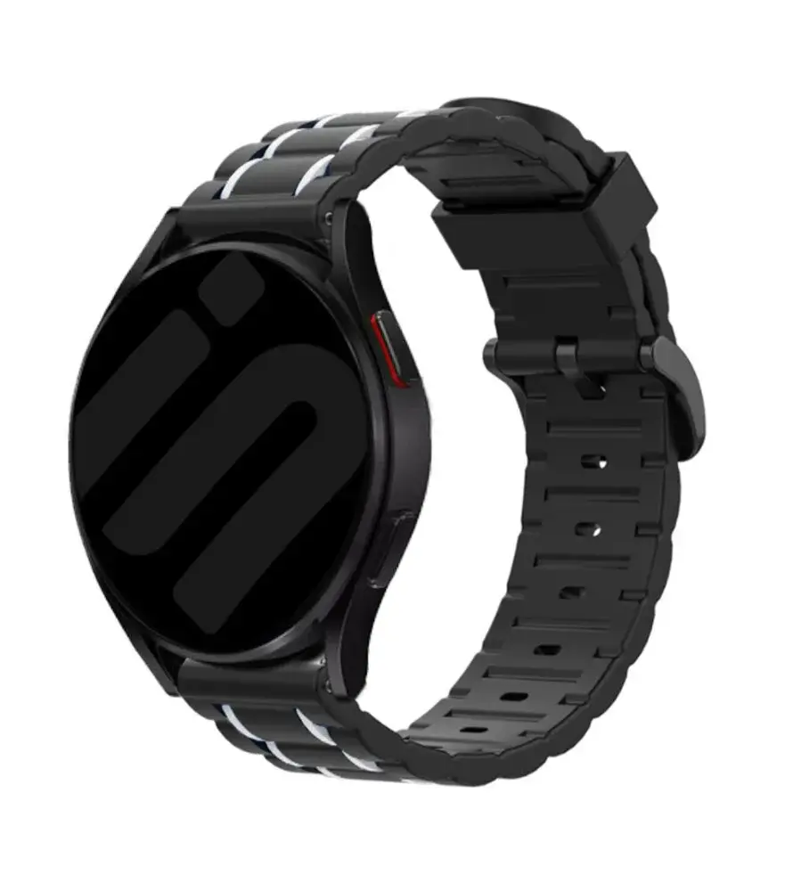 Strap-it® Strap-it Suunto 9 Peak sport gesp band (zwart/wit)