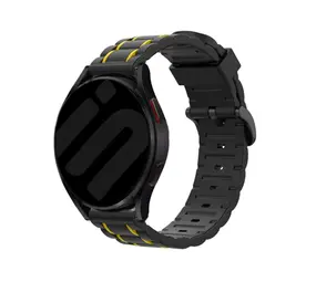 Strap-it® Suunto 9 Peak sport gesp band (zwart/geel)
