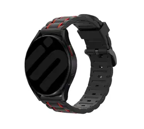 Strap-it® Suunto 9 Peak sport gesp band (zwart/rood) Strap-it® Suunto 9 Peak sport gesp band (zwart/rood)