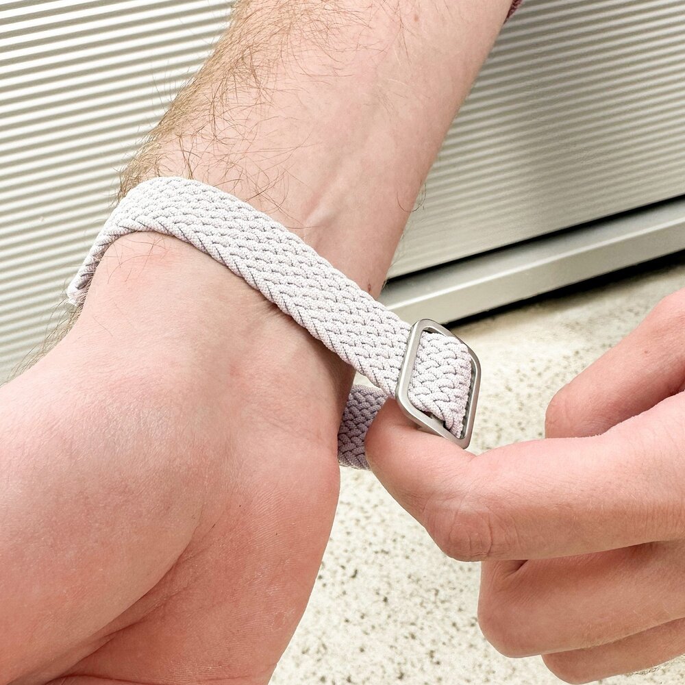 Strap-it® Strap-it Suunto 9 Peak Pro verstelbaar geweven bandje (wit)