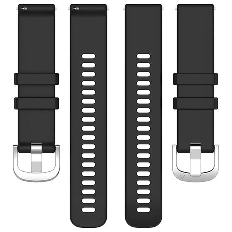 Strap-it® Strap-it Garmin Forerunner 645 siliconen classic bandje (zwart)