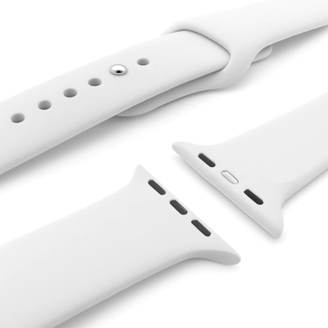 Strap-it® Strap-it Apple Watch silicone band (wit)