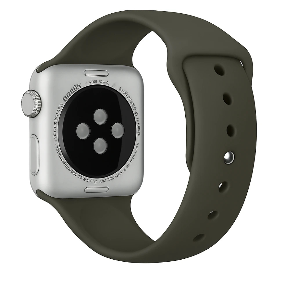 Strap-it® Strap-it Apple Watch silicone band (donkergroen)