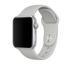 Strap-it® Apple Watch silicone band (grijs)