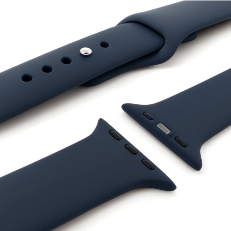 Strap-it® Strap-it Apple Watch silicone bandje (donkerblauw)