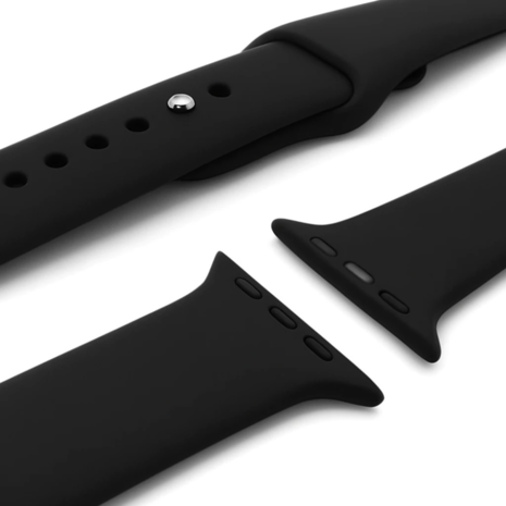 Strap-it® Strap-it Apple Watch silicone bandje (zwart)