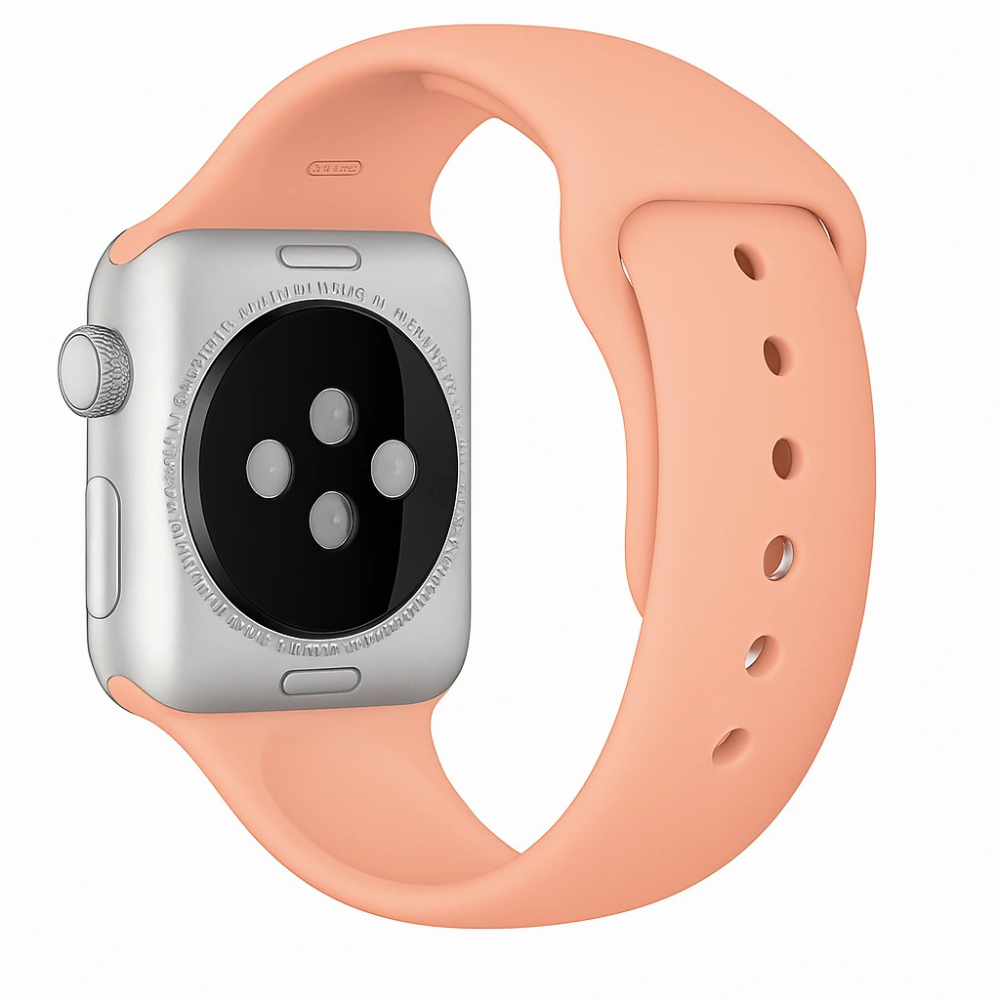 Strap-it® Strap-it Apple Watch silicone band (oranje-roze)