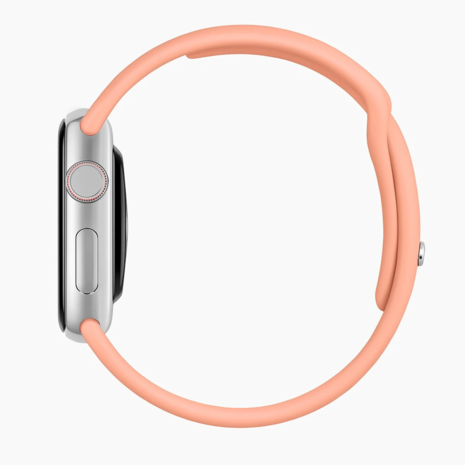 Strap-it® Strap-it Apple Watch silicone band (oranje-roze)