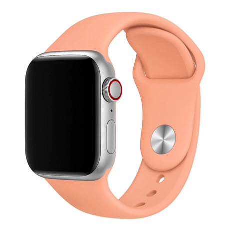 Strap-it® Strap-it Apple Watch silicone band (oranje-roze)