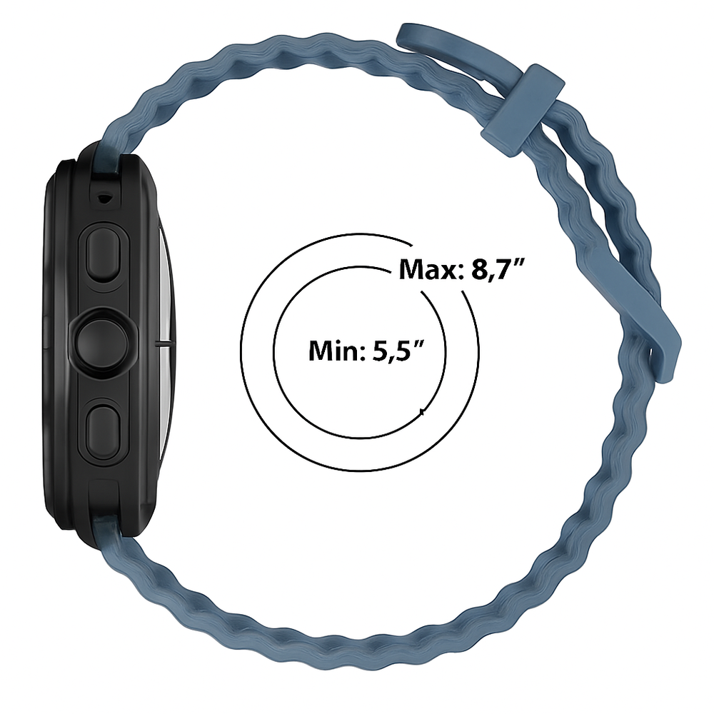 Strap-it® Strap-it Samsung Galaxy Watch Ultra Ocean bandje (grijsblauw) Strap-it® Strap-it Samsung Galaxy Watch Ultra Ocean bandje (grijsblauw)