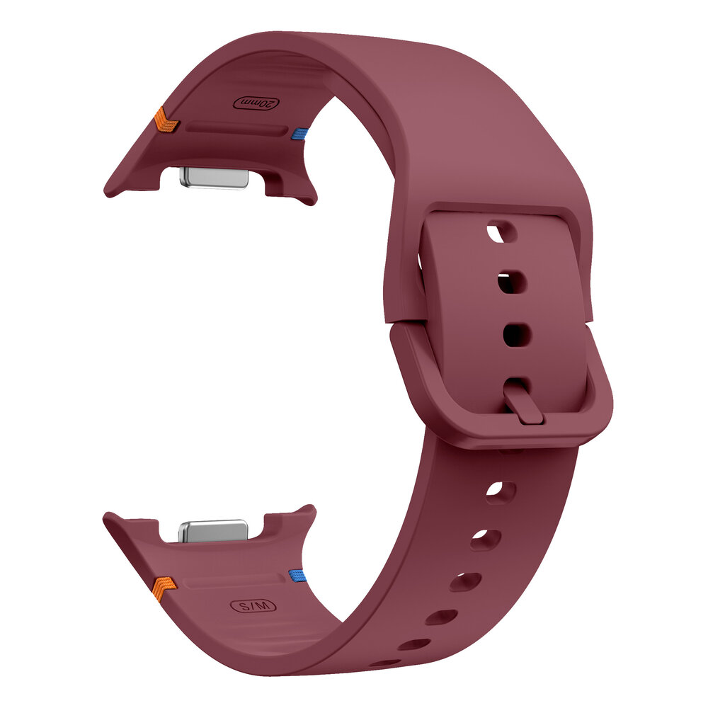Strap-it® Strap-it Samsung Galaxy Watch 8 - 40mm siliconen bandje (wijnrood)