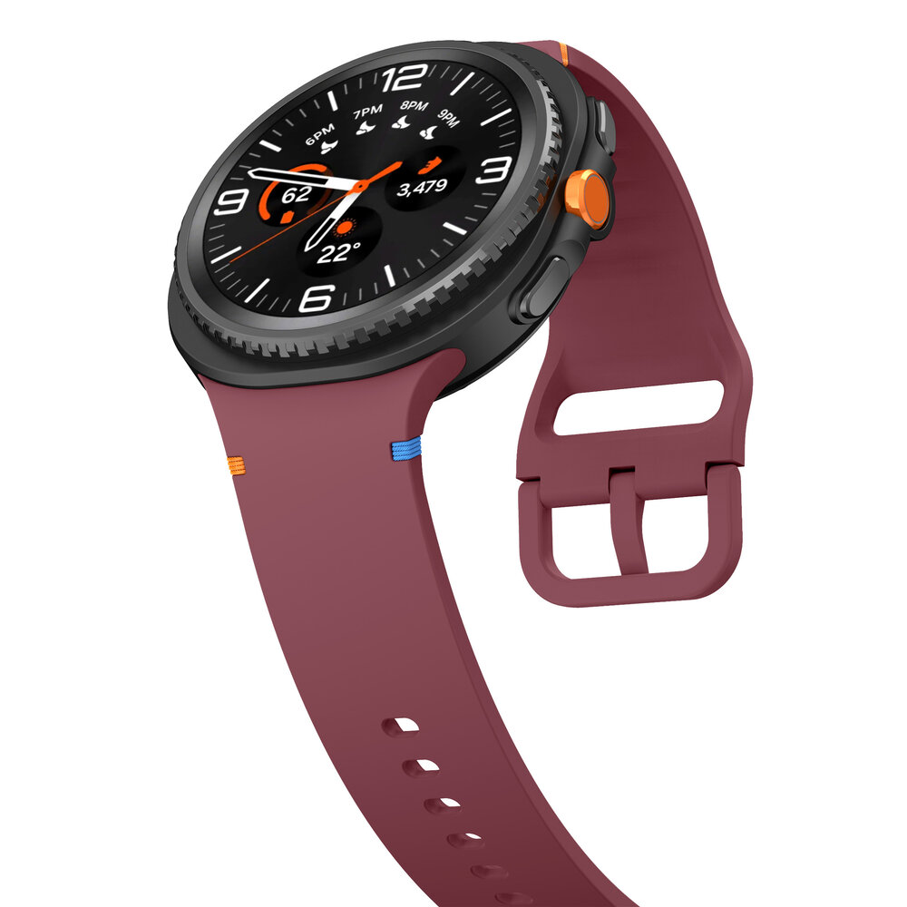 Strap-it® Strap-it Samsung Galaxy Watch 8 - 40mm siliconen bandje (wijnrood)