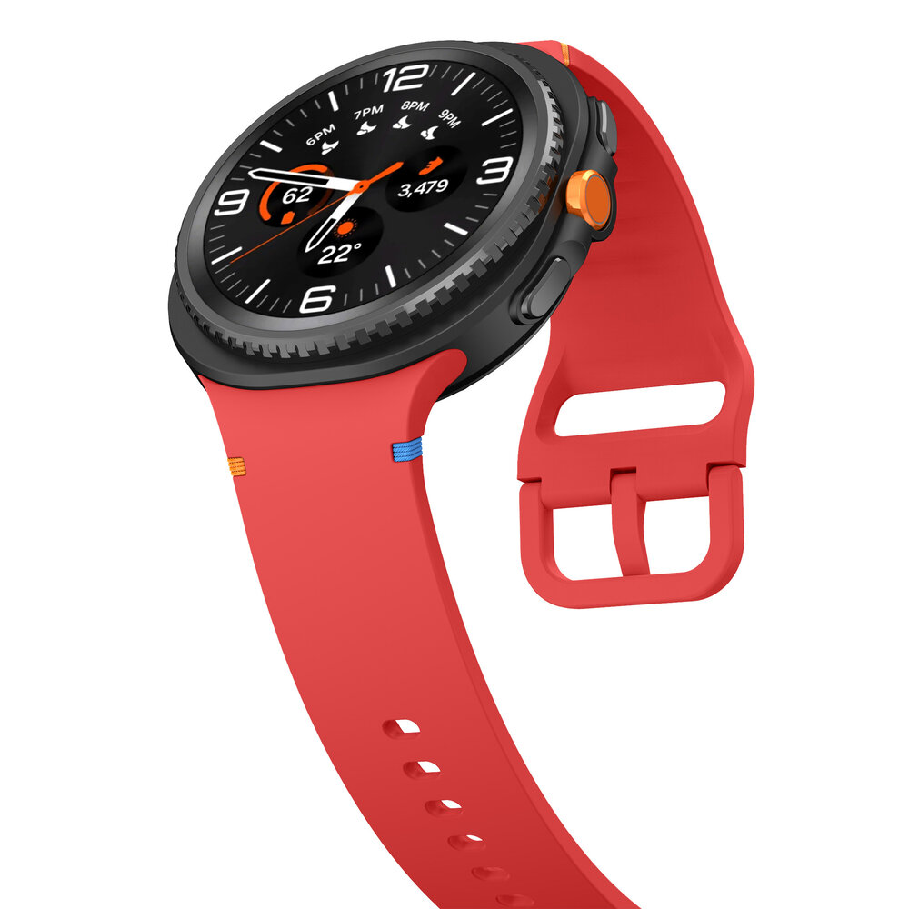 Strap-it® Strap-it Samsung Galaxy Watch 8 - 40mm siliconen bandje (rood)