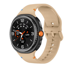 Strap-it® Samsung Galaxy Watch 8 - 40mm siliconen bandje (beige)