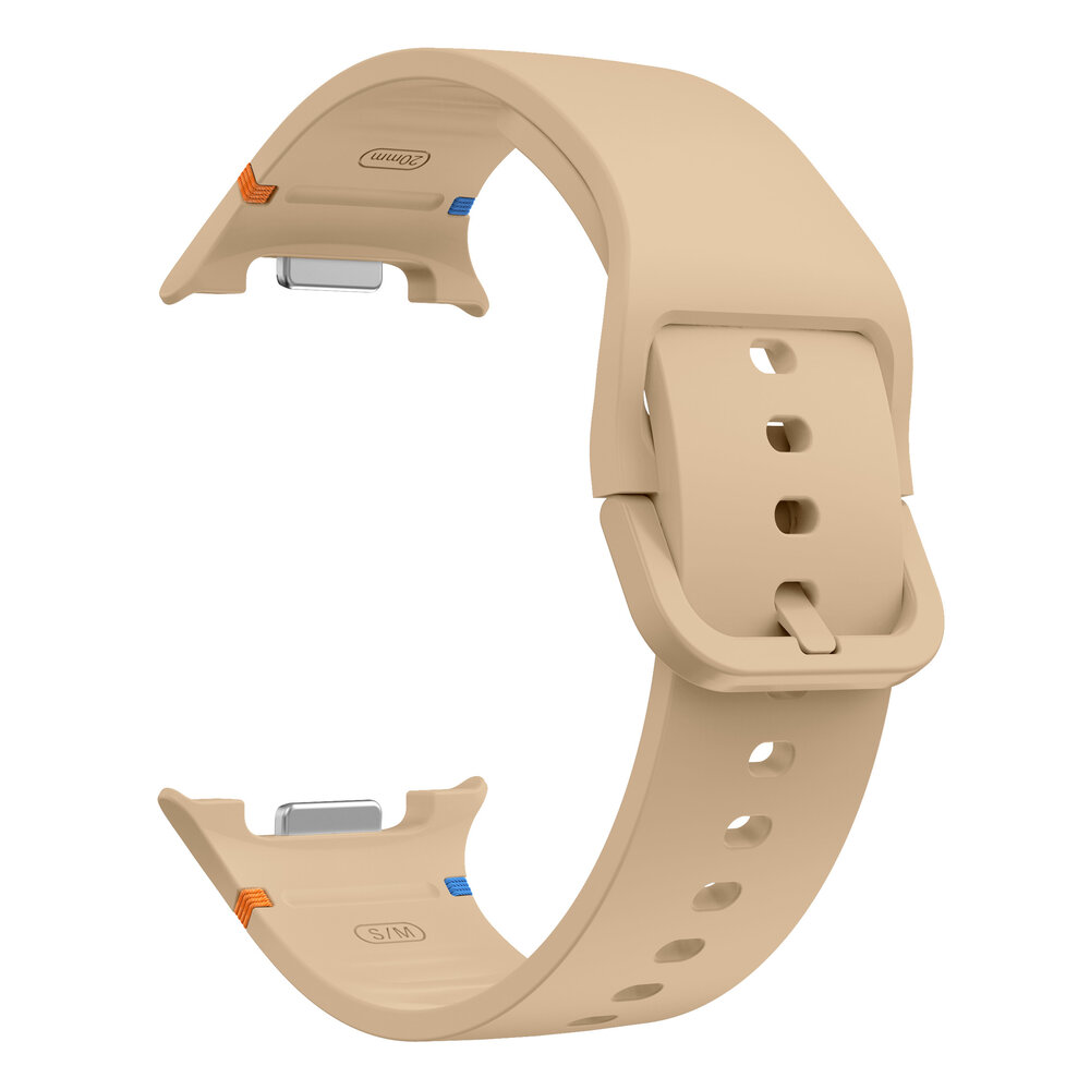 Strap-it® Strap-it Samsung Galaxy Watch 8 - 40mm siliconen bandje (beige)