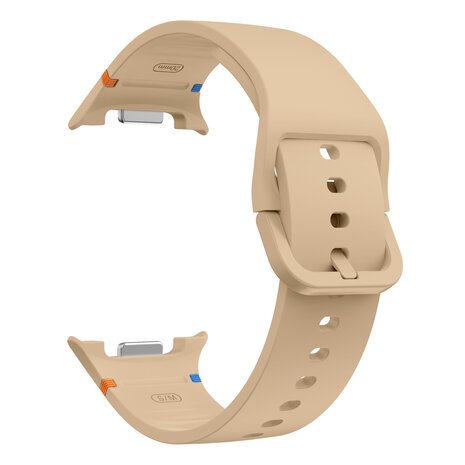 Strap-it® Strap-it Samsung Galaxy Watch 8 - 40mm siliconen bandje (beige)