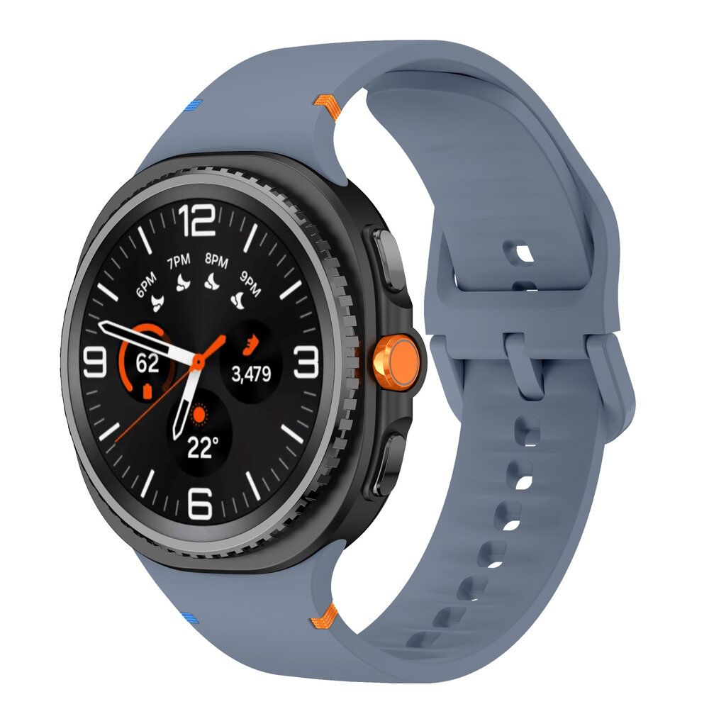 Strap-it® Strap-it Samsung Galaxy Watch 8 - 40mm siliconen bandje (grijsblauw)