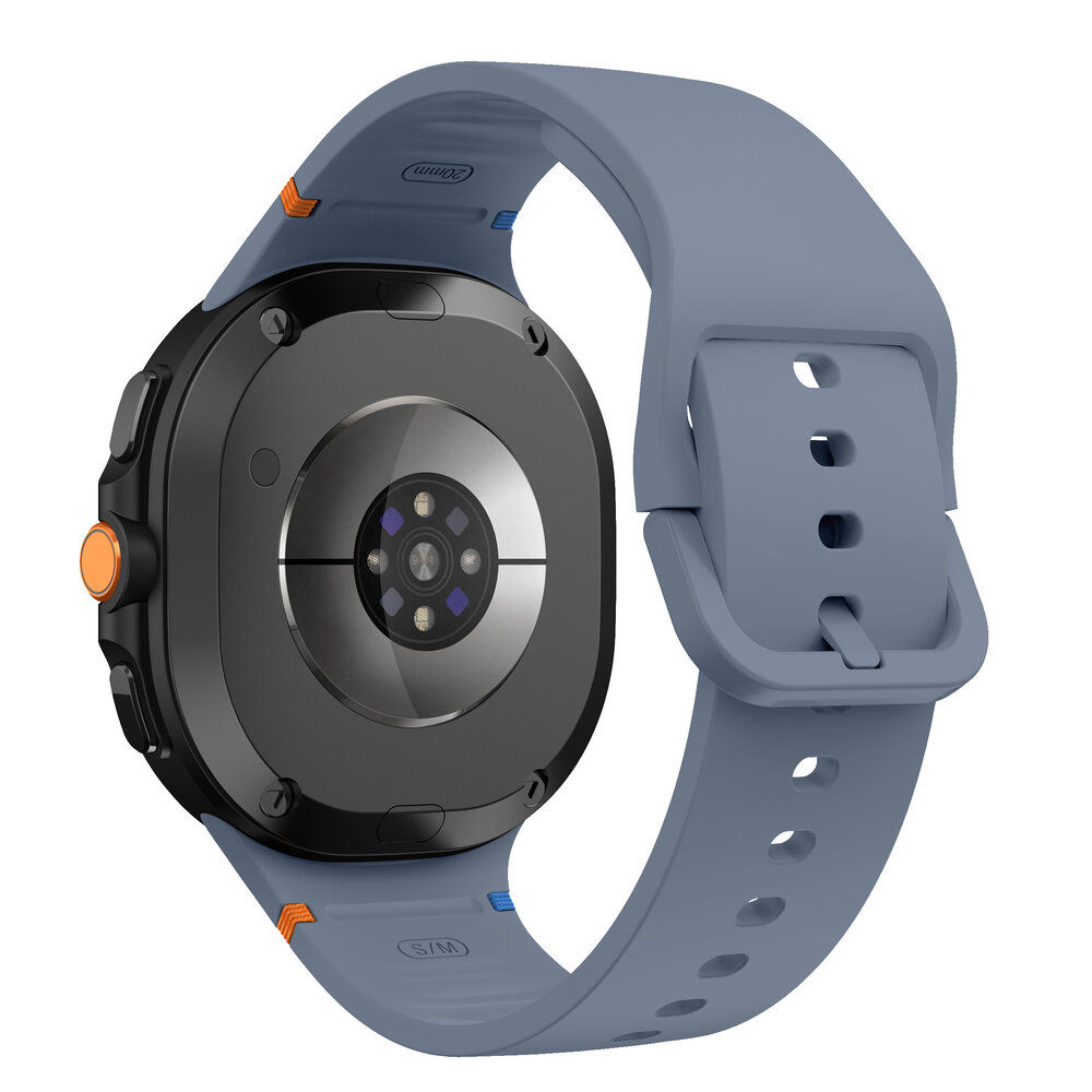 Strap-it® Strap-it Samsung Galaxy Watch 8 - 40mm siliconen bandje (grijsblauw)