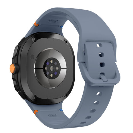 Strap-it® Strap-it Samsung Galaxy Watch 8 - 40mm siliconen bandje (grijsblauw)