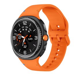 Strap-it® Samsung Galaxy Watch 8 - 44mm siliconen bandje (oranje)