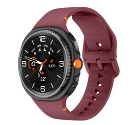 Strap-it® Samsung Galaxy Watch 8 - 44mm siliconen bandje (wijnrood)