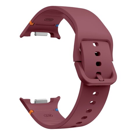Strap-it® Strap-it Samsung Galaxy Watch 8 - 44mm siliconen bandje (wijnrood)