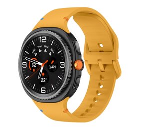 Strap-it® Samsung Galaxy Watch 8 - 44mm siliconen bandje (geel)