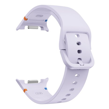 Strap-it® Strap-it Samsung Galaxy Watch 8 - 44mm siliconen bandje (lichtpaars)