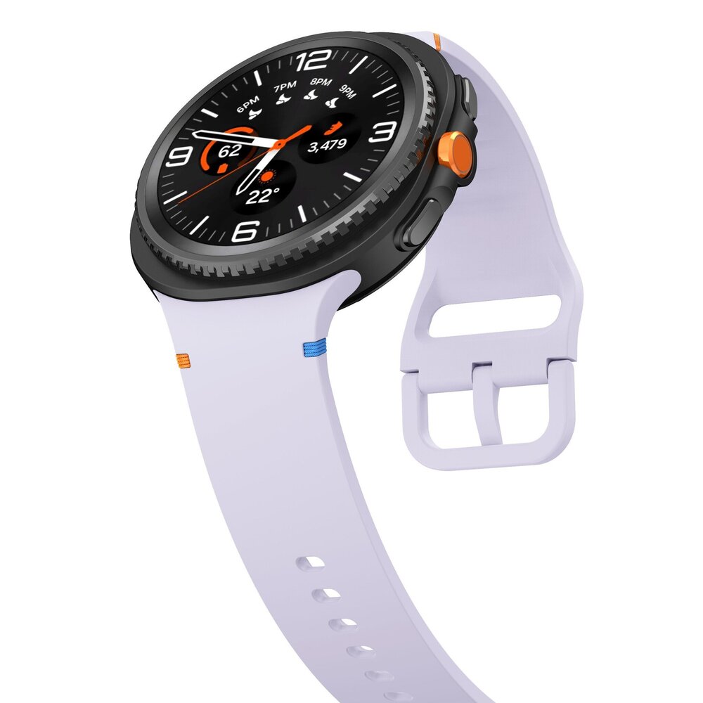 Strap-it® Strap-it Samsung Galaxy Watch 8 - 44mm siliconen bandje (lichtpaars)