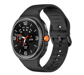 Strap-it® Samsung Galaxy Watch 8 - 40mm siliconen bandje (zwart)