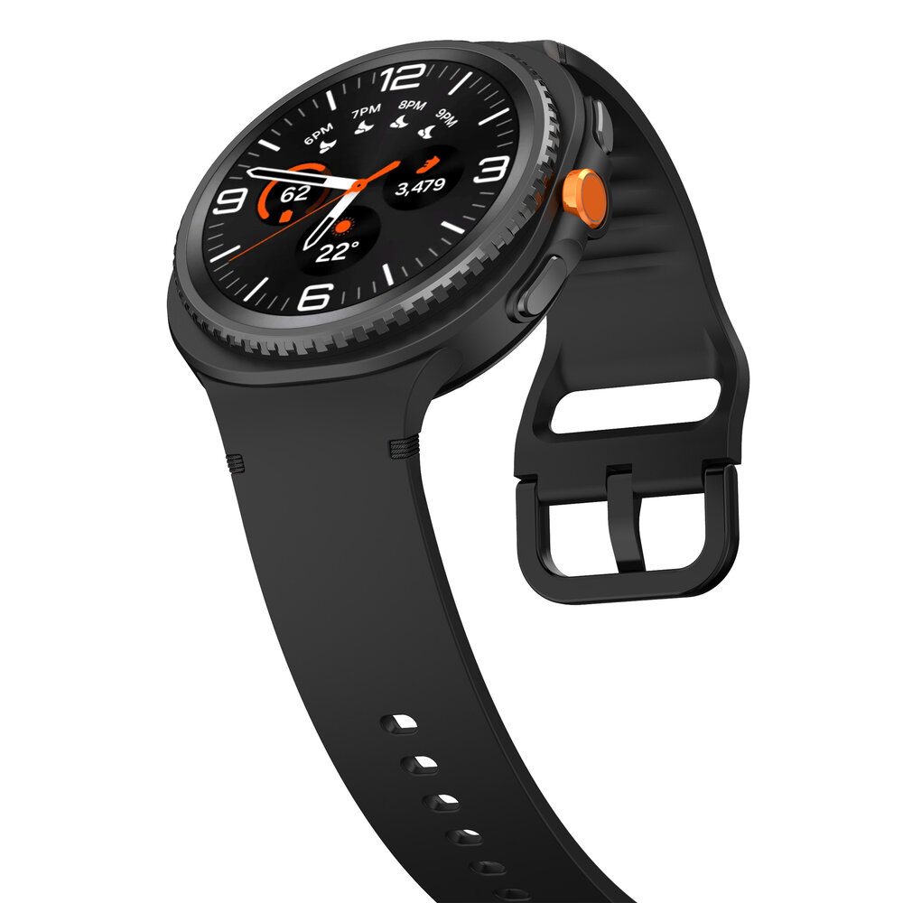 Strap-it® Strap-it Samsung Galaxy Watch 8 - 40mm siliconen bandje (zwart)