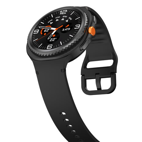 Strap-it® Strap-it Samsung Galaxy Watch 8 - 40mm siliconen bandje (zwart)
